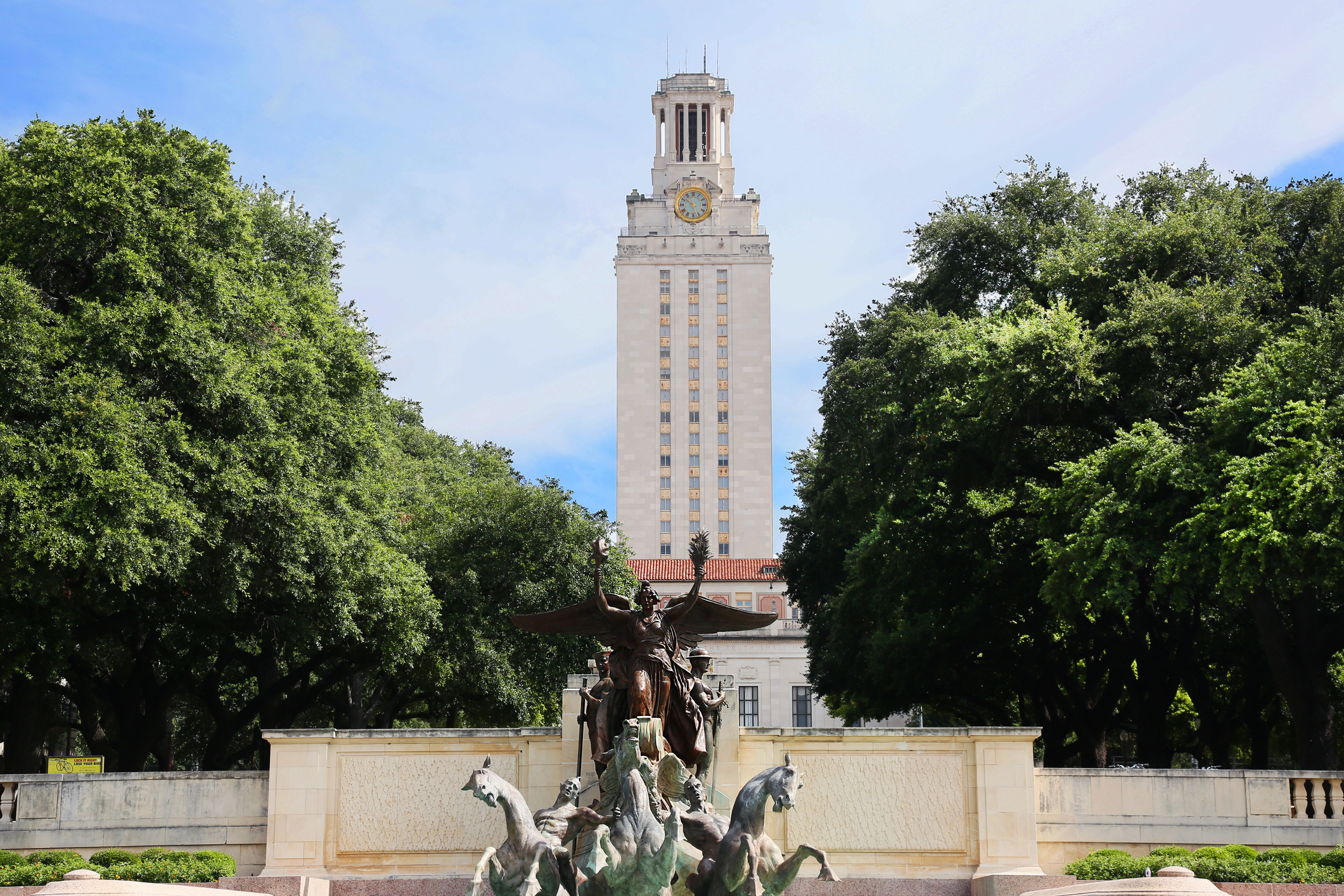 Main building known as The Tower at the University of Texas at Austin.